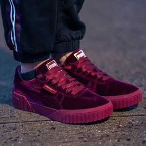 Puma Velvet Cali Platform women's size 9 Burgundy